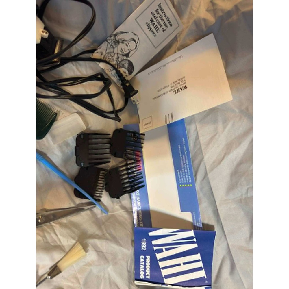 Vintage 1990s Wahl Homecut Haircutting Kit Complete Tested Working USA Clippers - Picture 5 of 5
